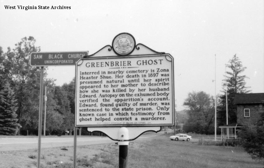Greenbrier Ghost highway historical marker
