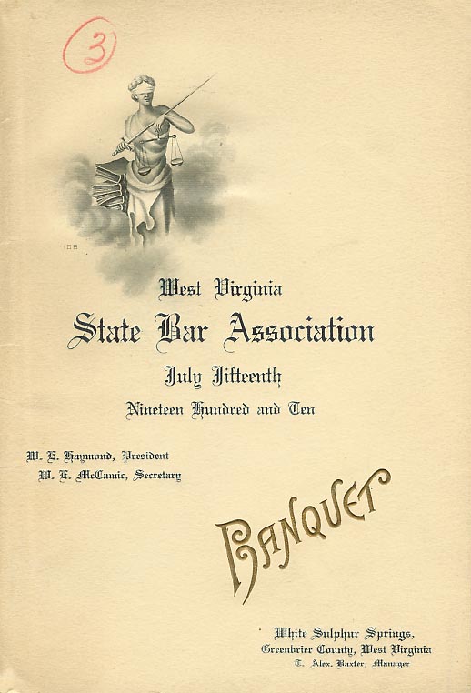 Program for an annual meeting of the West Virginia Bar Association (Sc82-
147)