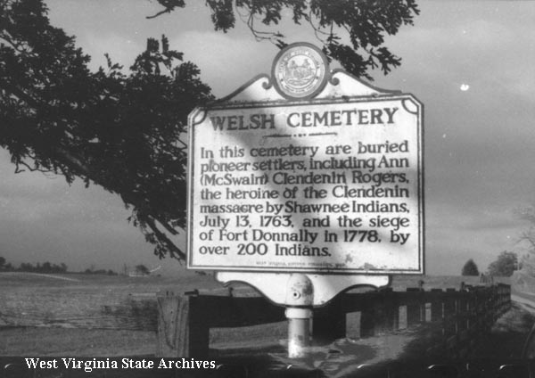 Welsh Cemetery Highway Marker