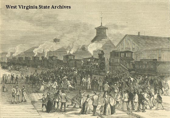 B&O Railroad Strike at Martinsburg, 1877