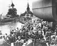 USS West Virginia en route to the mainland