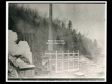 New power house at mine number 251 under construction. This picture is also found in the DeHaven Collection, Roll 1610 12.