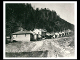 Row of houses on Harmon Branch, mine Number 261. This picture is also found in the DeHaven Collection, Roll 1605 04.