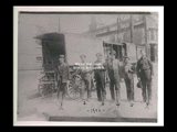 Purpura grocery truck with 6 young men/boys standing in front. L-R: Morgan Reeves, Lee Purpura, Tony Lopreste, Dominic Jebbia, Norf Jebbia, and Charles Lopreste.