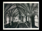 Interior of St. Joseph's Cathedral in Wheeling with view toward altar.