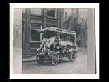Stereoptican view of decorated truck. Note: Photo taken in front of the same building as Reymann Brewing Company wagon in 35 07.