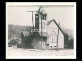 Reorganized Church of Jesus Christ Latter Day Saints on Jacob Street. Frame church building.