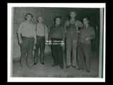 Capitol Theater backstage group. L-R: E. Tisher, G. Warner, Mr. Brooks, B. Day, and E. Goodwin.