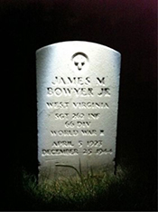 Grave marker for James M. Bowyer Jr. Courtesy of Arlington National Cemetery