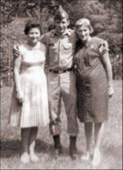Bobby with his sister Loretta A. Cain and mother Virginia P. Fleck. Courtesy Tina Cain