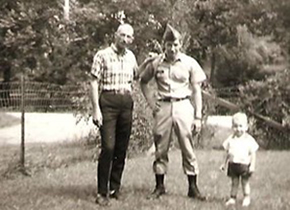 Bobby with older brother Jim Jacobs and nephew Tim Cain (Bobby called him Timbo). Courtesy Tina Cain