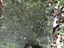 Headstone for Eli Hornick