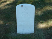 Gravestone of Pvt. James C. Kerns