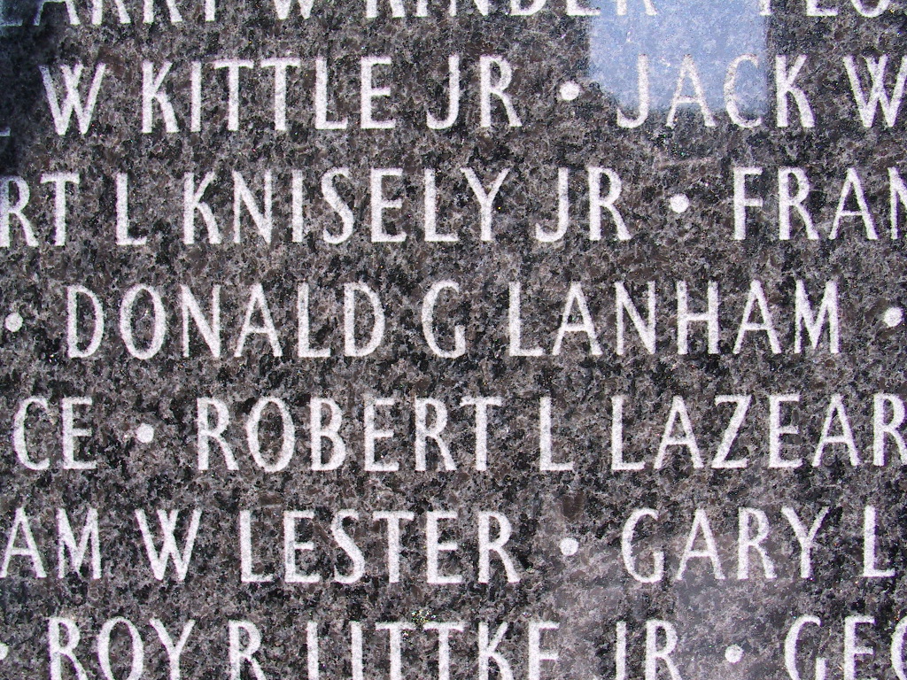 Name on Veterans
Memorial