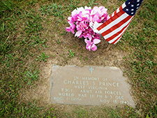 Military marker for Charles S. Prince in Lewis County Memorial Gardens. Courtesy Cynthia Mullens