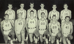 Bobbie's high school basketball team; he's in the front row on the right. Courtesy Vietnam Veterans Memorial Fund