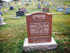 The inscription on Donald William Winter's headstone in Elkins Memorial Garden reads: 