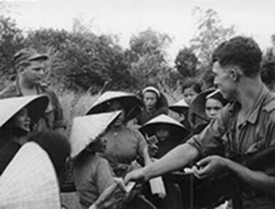 Joe Zelaski (top left) in Vietnam