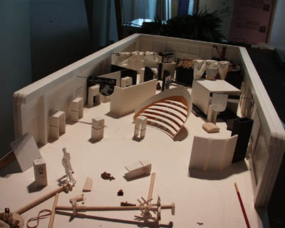 small mockup of exhibit