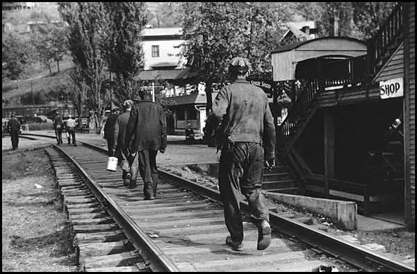 coal miners going home