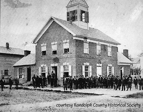 historic view of original Randolph Courthouse
