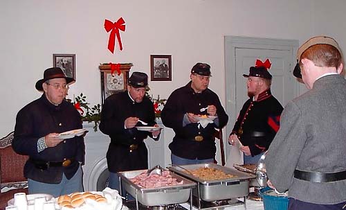 UNion soldiers enjoy the buffet